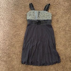Grey sequin formal dress